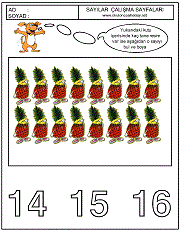 okul öncesi sayı kavram çalışmaları